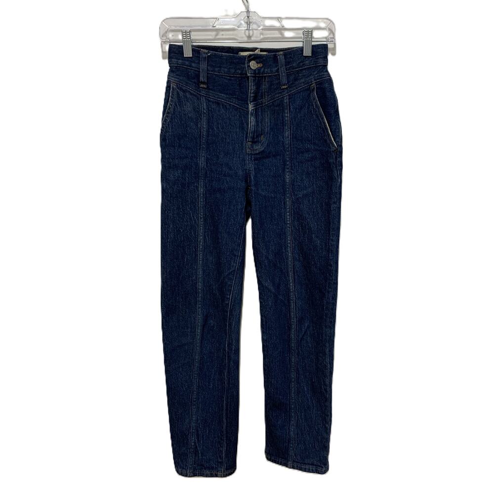 MADEWELL Jeans Womens Size 23 Perfect Vintage Straight Leg Dark Blue Front Seam